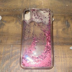 Water Glitter iPhone XR Case. Color: Pink